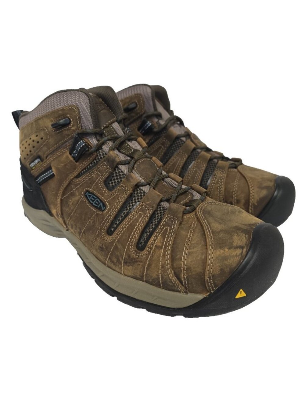 Keen Men's Flint II Waterproof Steel Toe Work Boot Cascade Brown Size 10.5D